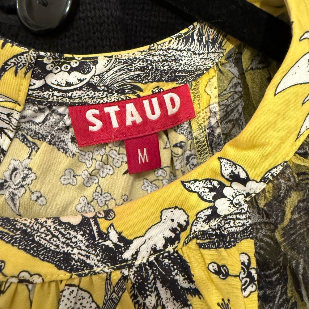 STAUD Yellow and Black Patterned Blouse - Picture 5 of 5